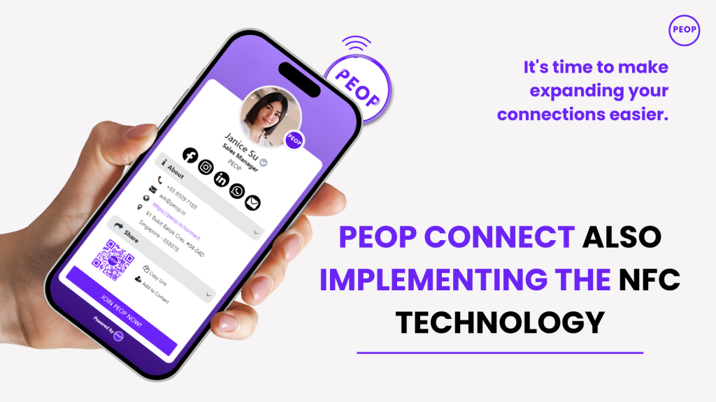 NFC technology is being used by PEOP Connect.